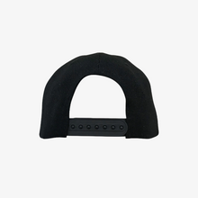 Load image into Gallery viewer, Snapback - Black with white logo

